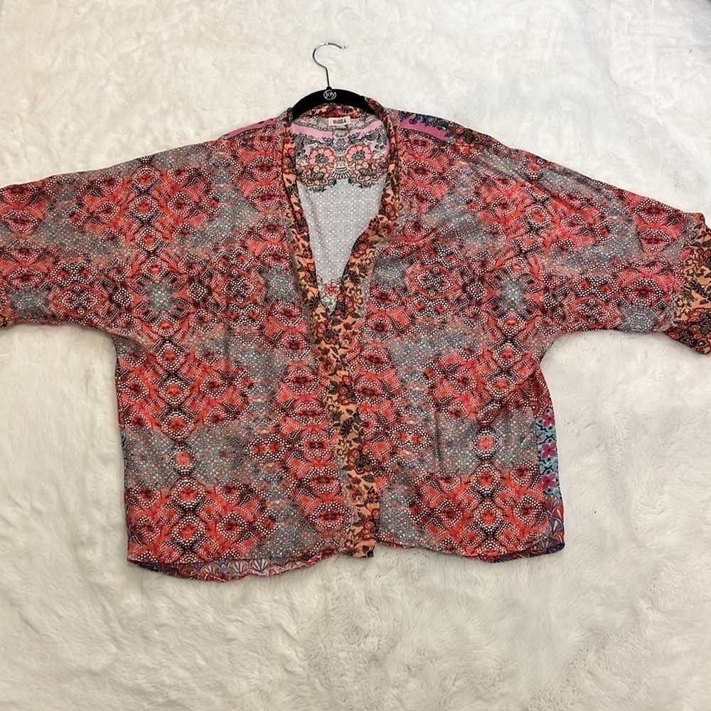 Mahila Anthropologie brand open front Kimono One Size